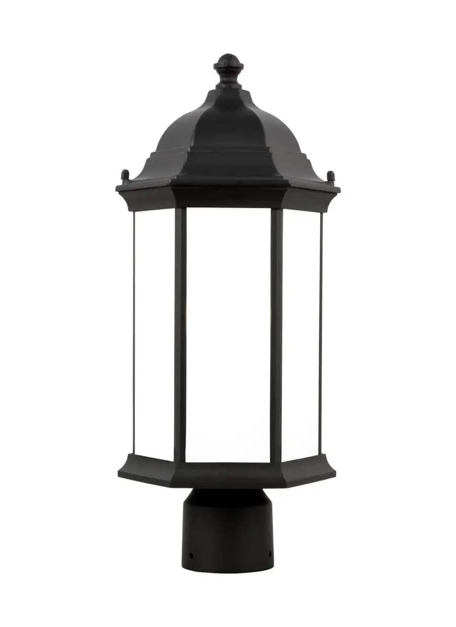 Sevier One Light Outdoor Post Lantern in Black