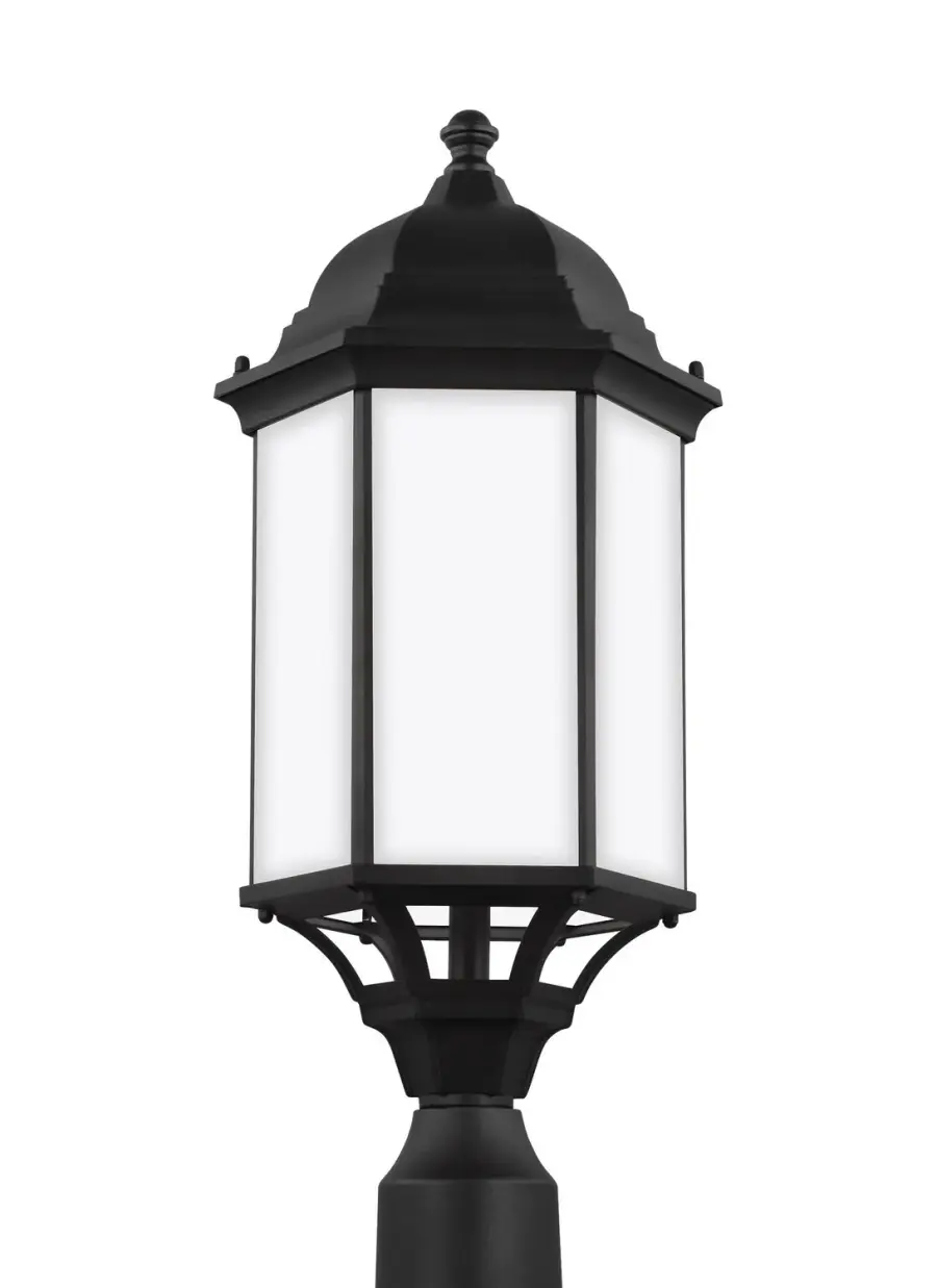 Sevier One Light Outdoor Post Lantern in Black