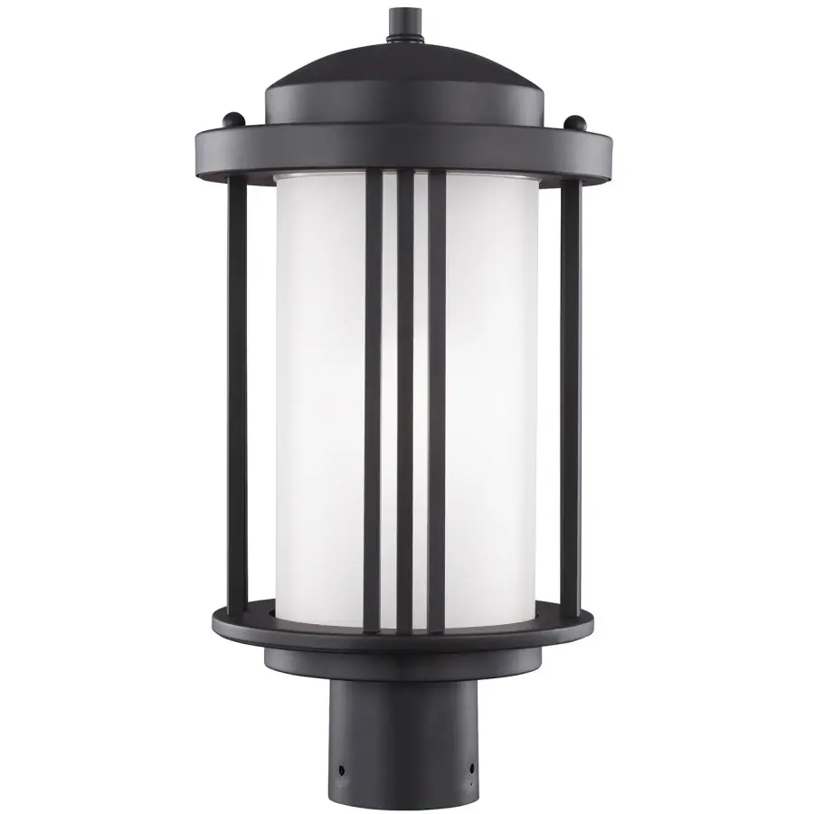 Crowell One Light Outdoor Post Lantern in Black