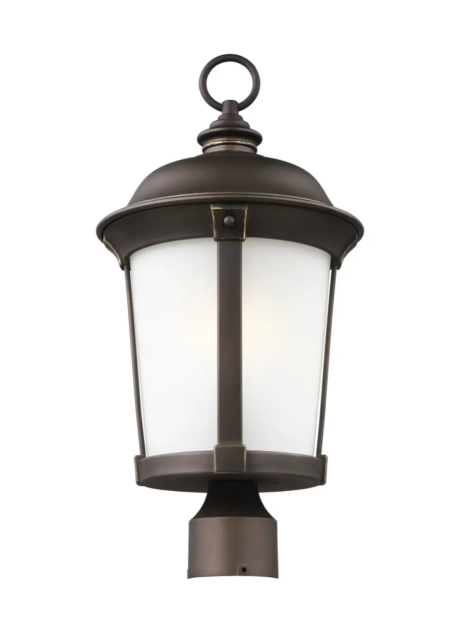 Calder One Light Outdoor Post Lantern in Antique Bronze