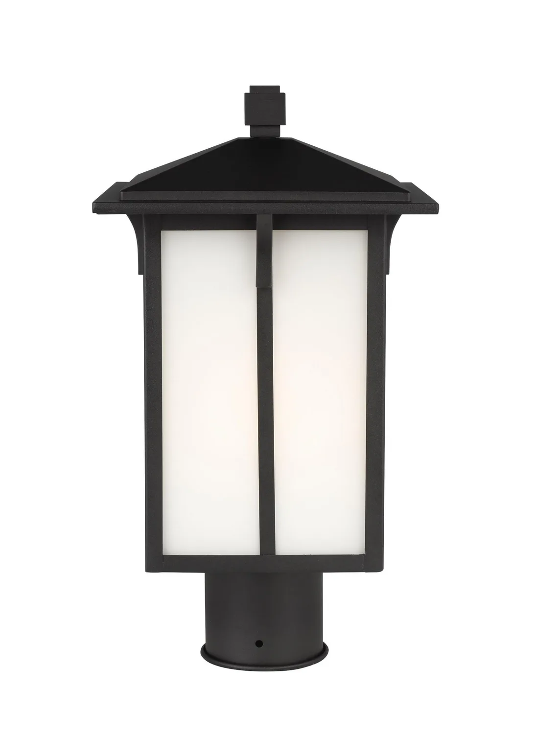 Tomek One Light Outdoor Post Lantern in Black
