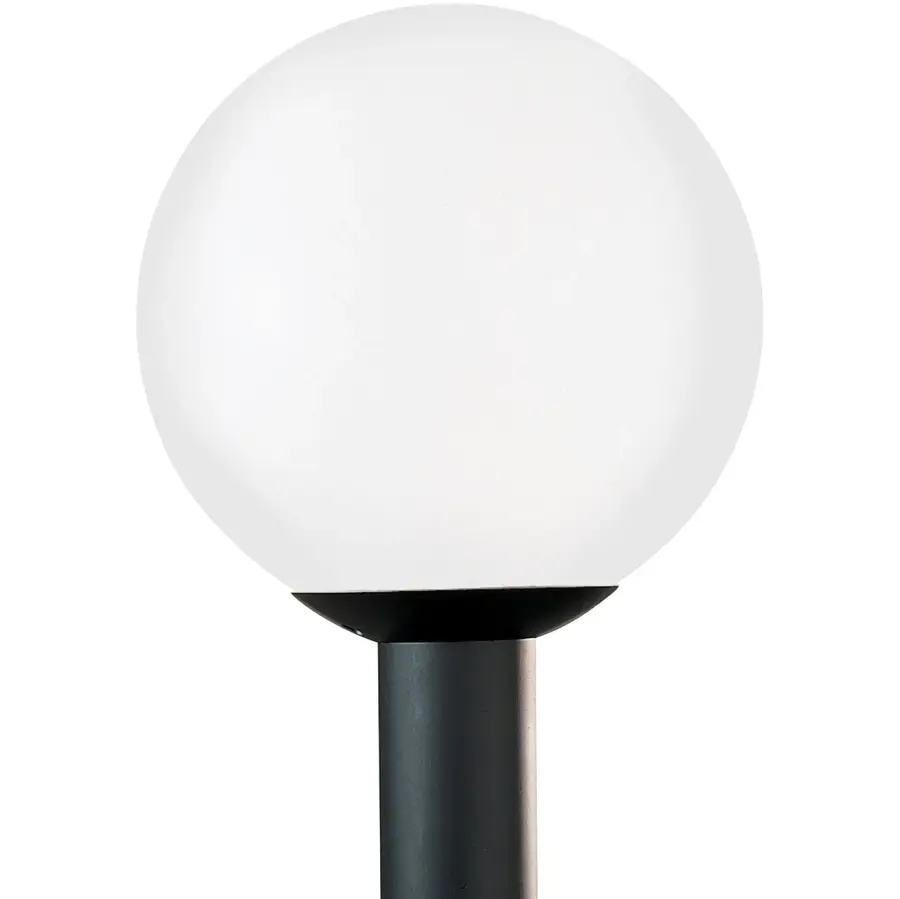 Outdoor Globe One Light Post Lantern in White