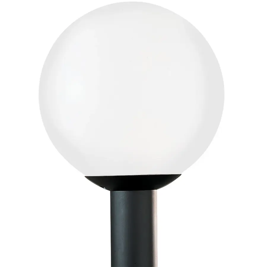 Outdoor Globe One Light Post Lantern in White