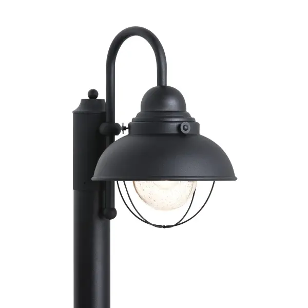 Sebring One Light Outdoor Post Lantern in Black