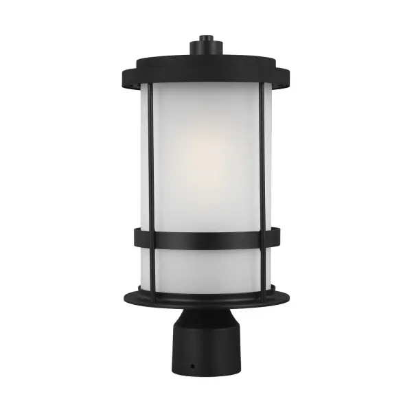 The Wilburn post lantern delivers timeless outdoor lighting with a compact 8-inch profile. Its wet-rated aluminum construction and satin etched glass provide reliable illumination for entryways and pathways.