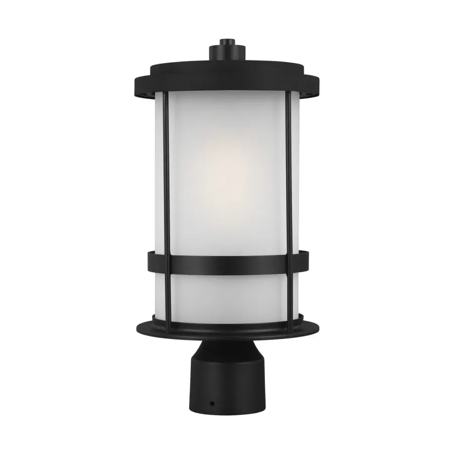 Wilburn One Light Outdoor Post Lantern in Black