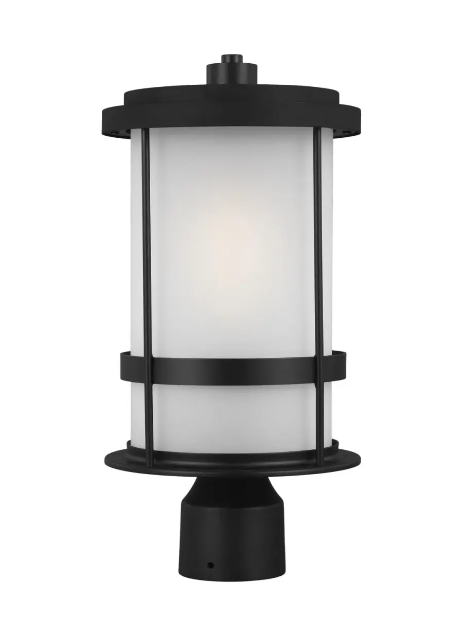 Wilburn One Light Outdoor Post Lantern in Black