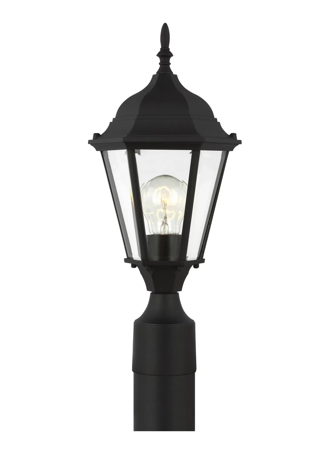 Bakersville One Light Outdoor Post Lantern in Black
