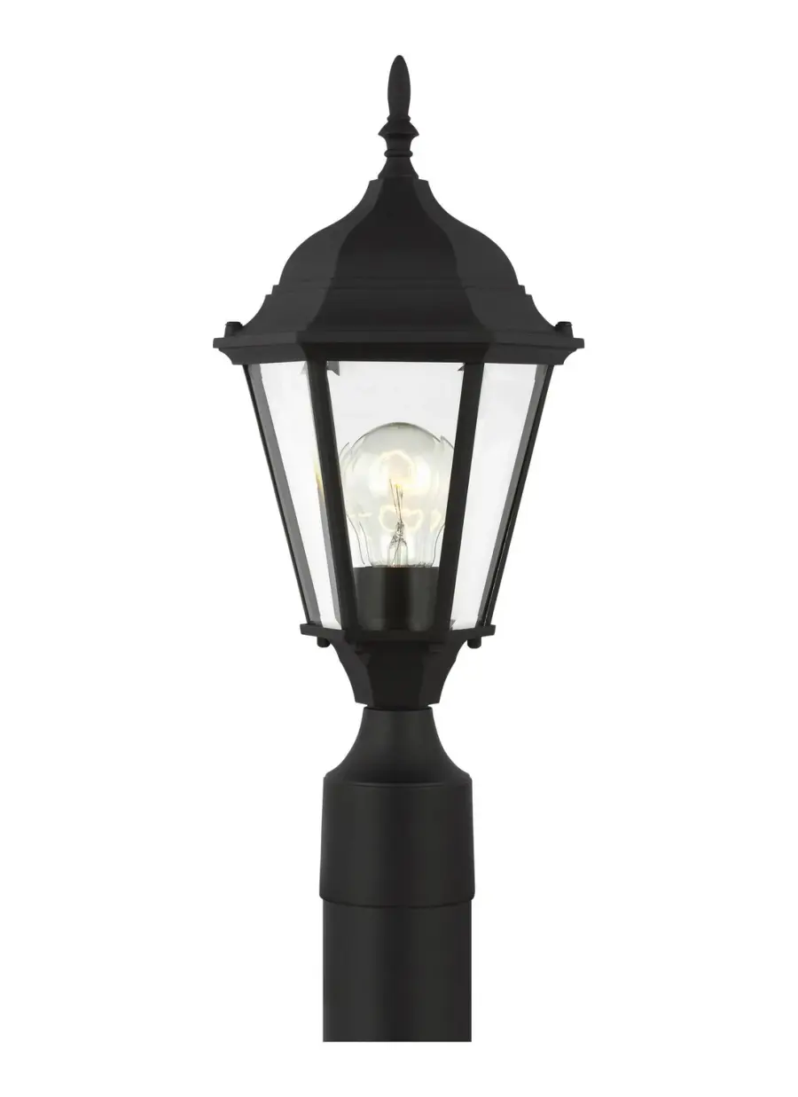 Bakersville One Light Outdoor Post Lantern in Black