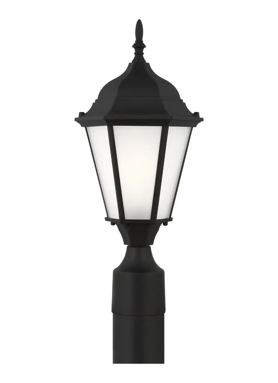 Bakersville One Light Outdoor Post Lantern in Black