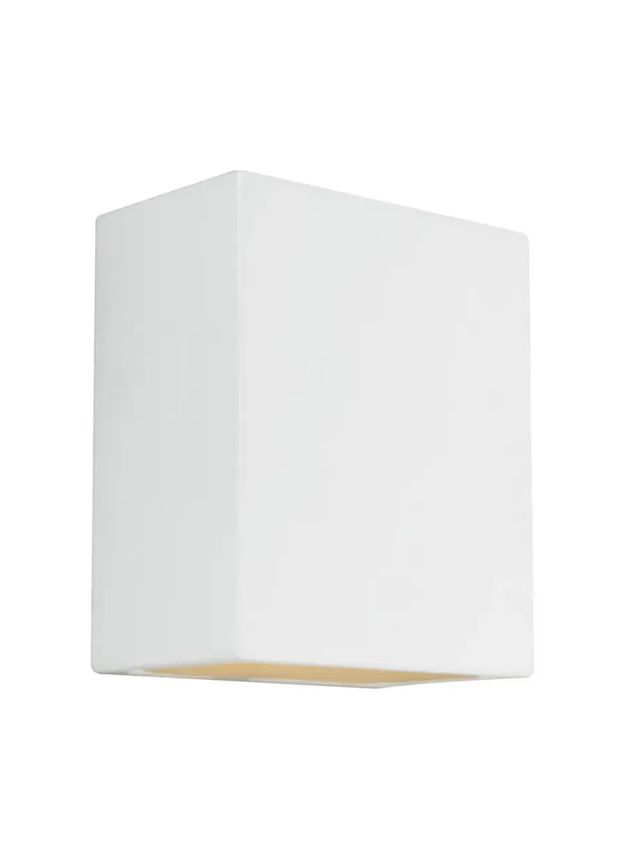 Paintable Ceramic One Light Outdoor Wall Lantern