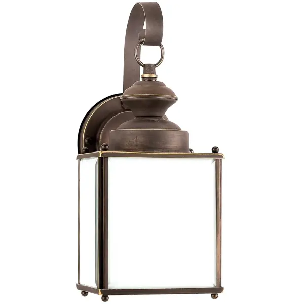 The Jamestowne wall lantern combines traditional styling with modern LED efficiency. Its compact 5.25" width and wet-rated construction make it ideal for entryways and porches where classic charm meets durability.