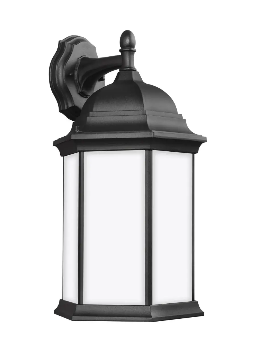 Sevier One Light Outdoor Wall Lantern in Black