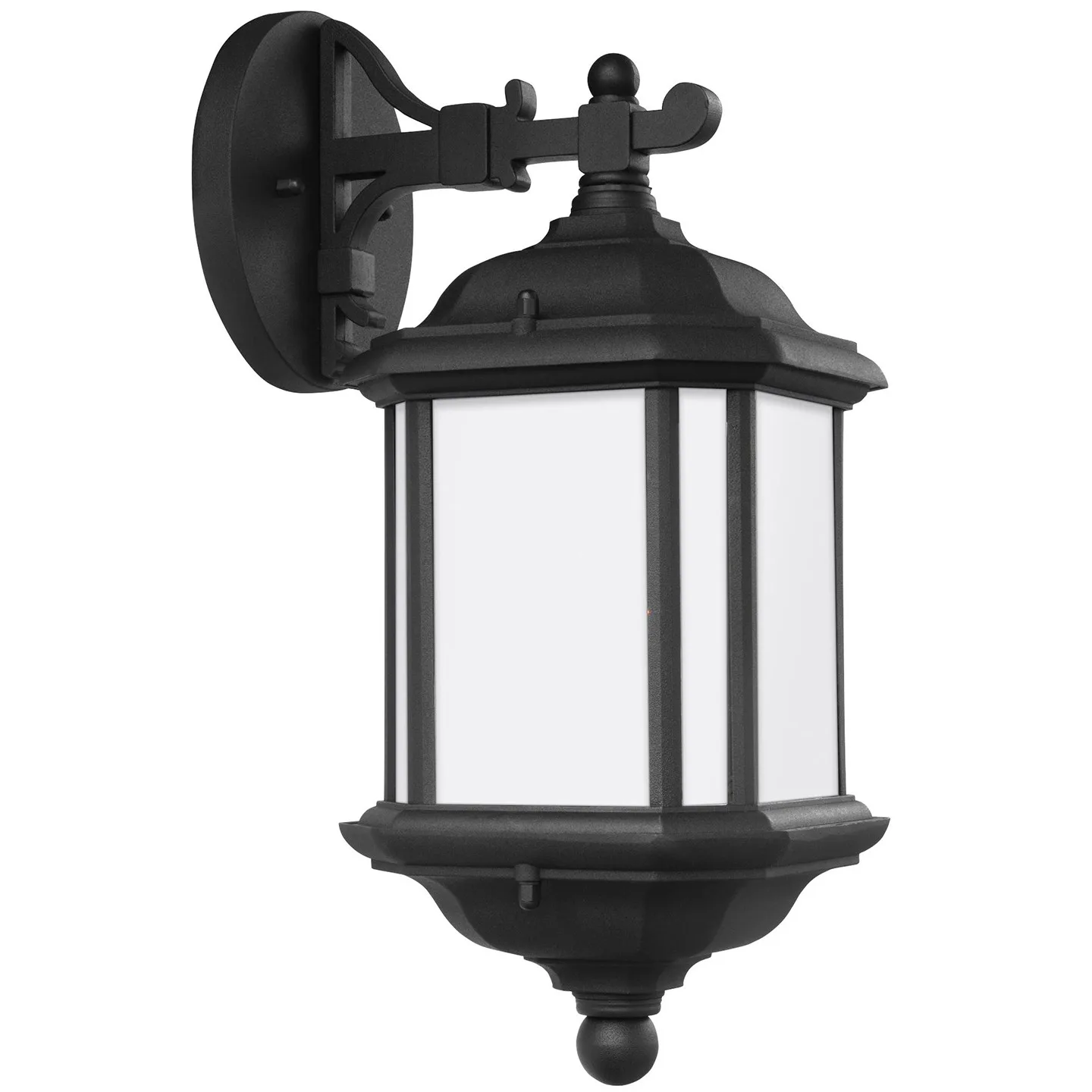 Kent One Light Outdoor Wall Lantern in Black