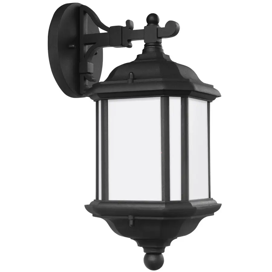 Kent One Light Outdoor Wall Lantern in Black