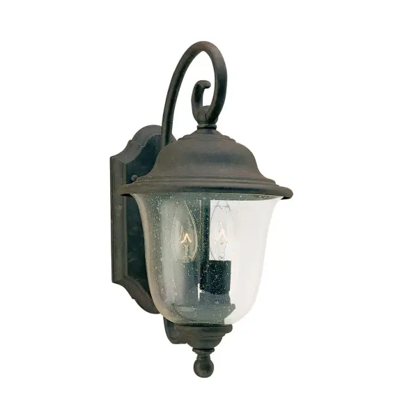 The Trafalgar wall lantern combines traditional styling with contemporary LED technology. Its compact 7.5-inch width and wet-rated construction make it ideal for flanking doorways or illuminating outdoor spaces.