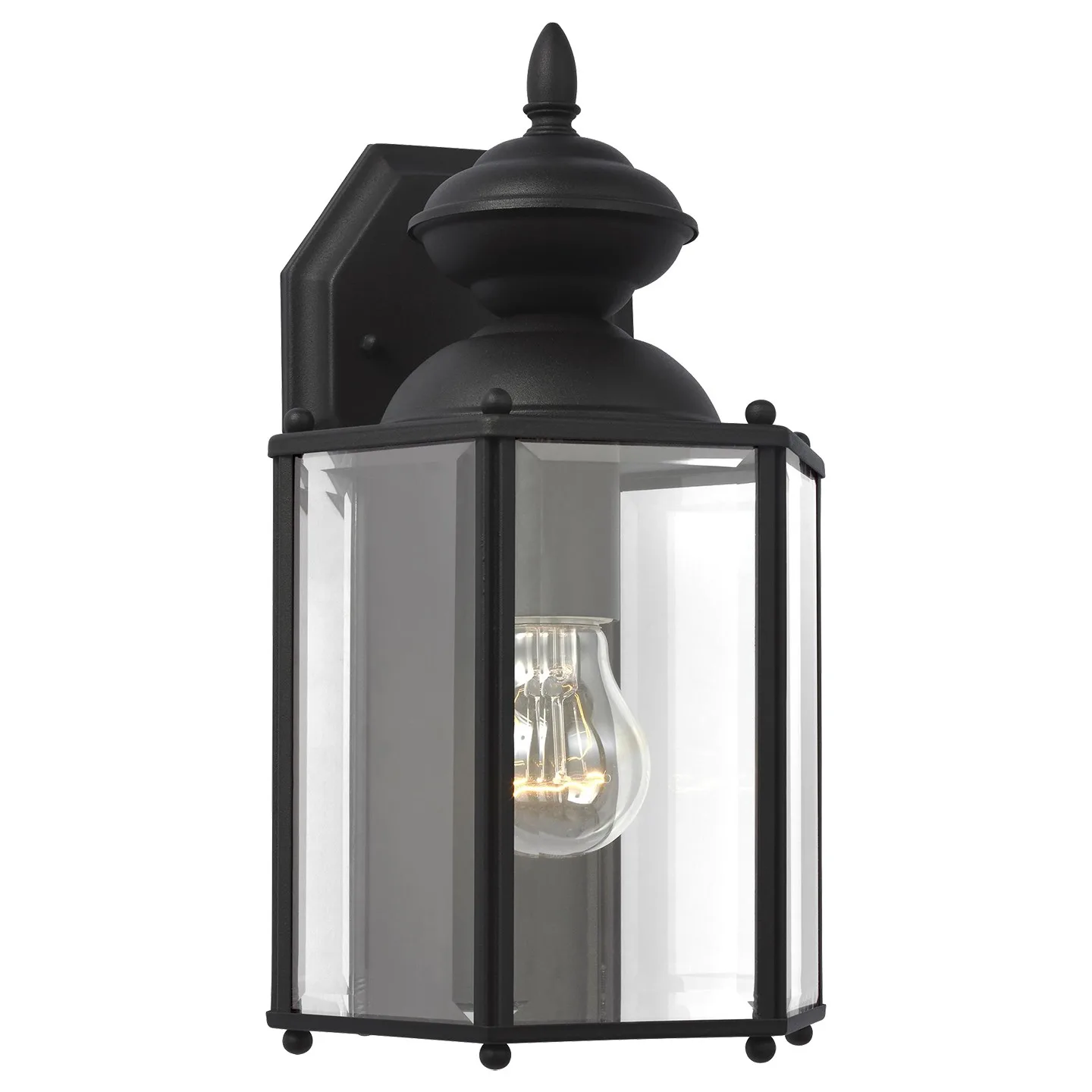 Classico One Light Outdoor Wall Lantern in Black
