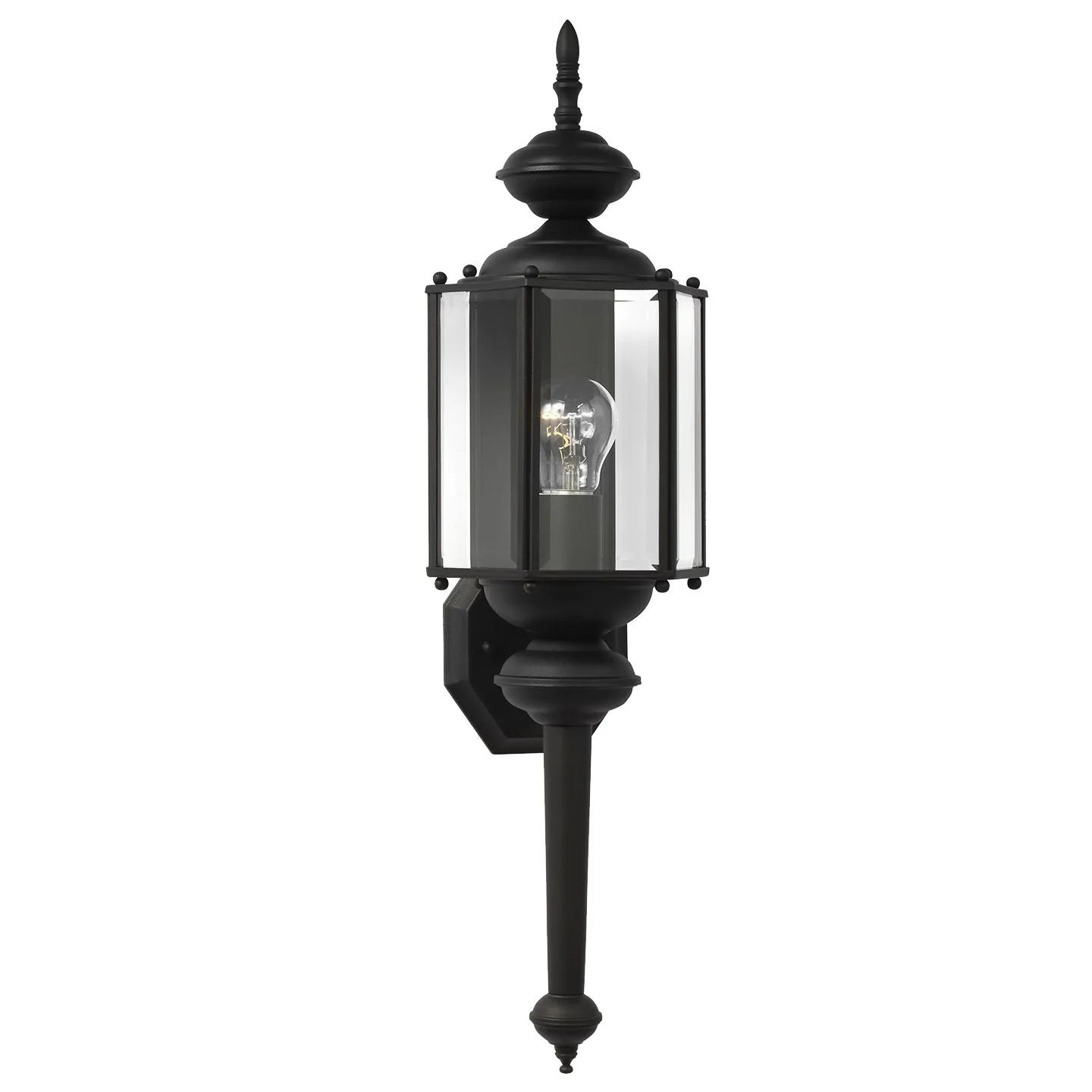 Classico One Light Outdoor Wall Lantern in Black