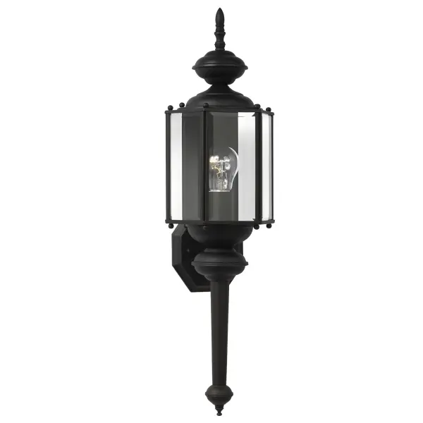Classico One Light Outdoor Wall Lantern in Black