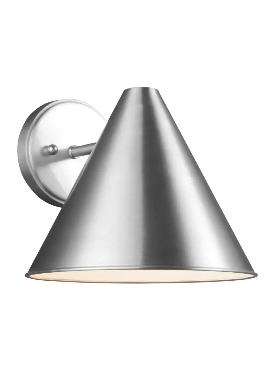 Crittenden Outdoor Wall Lantern in Satin Aluminum