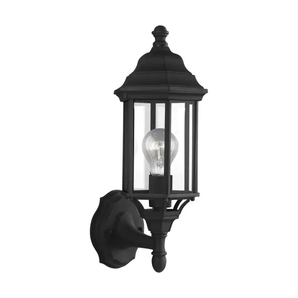 The Sevier wall lantern delivers reliable outdoor lighting in a compact 6.5-inch profile. Its die-cast aluminum construction and wet-rated certification ensure durability in all weather conditions, while the clear glass shade provides bright, unobstructed illumination.