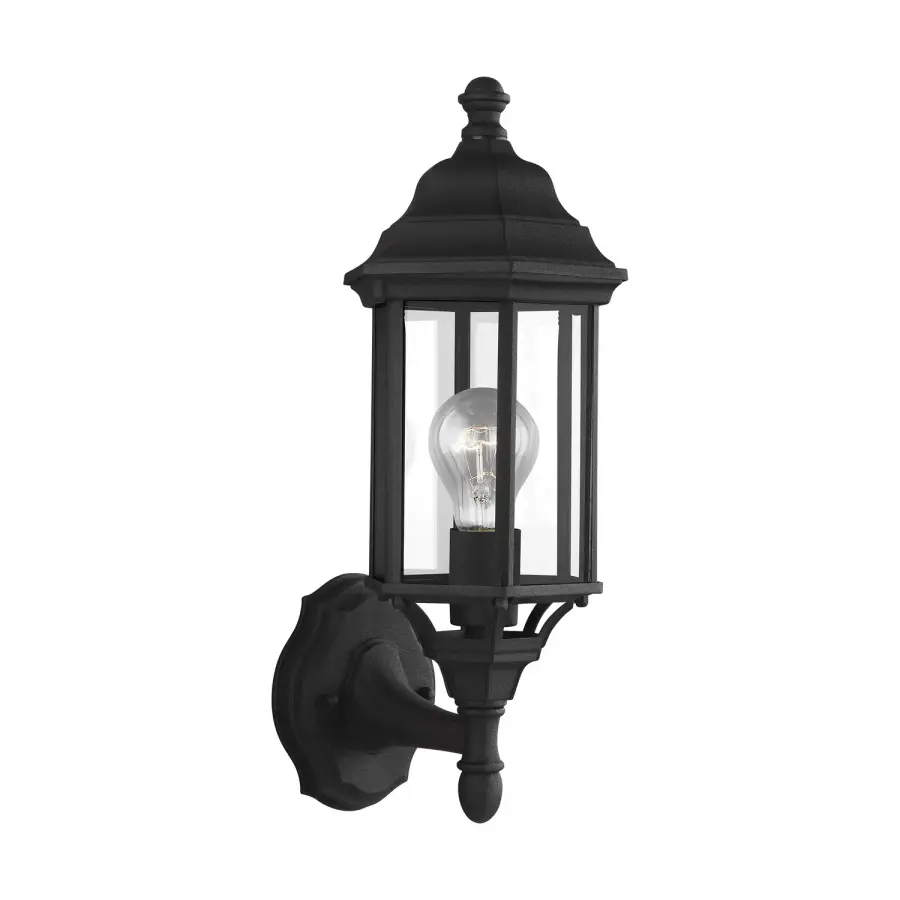 Sevier One Light Outdoor Wall Lantern in Black