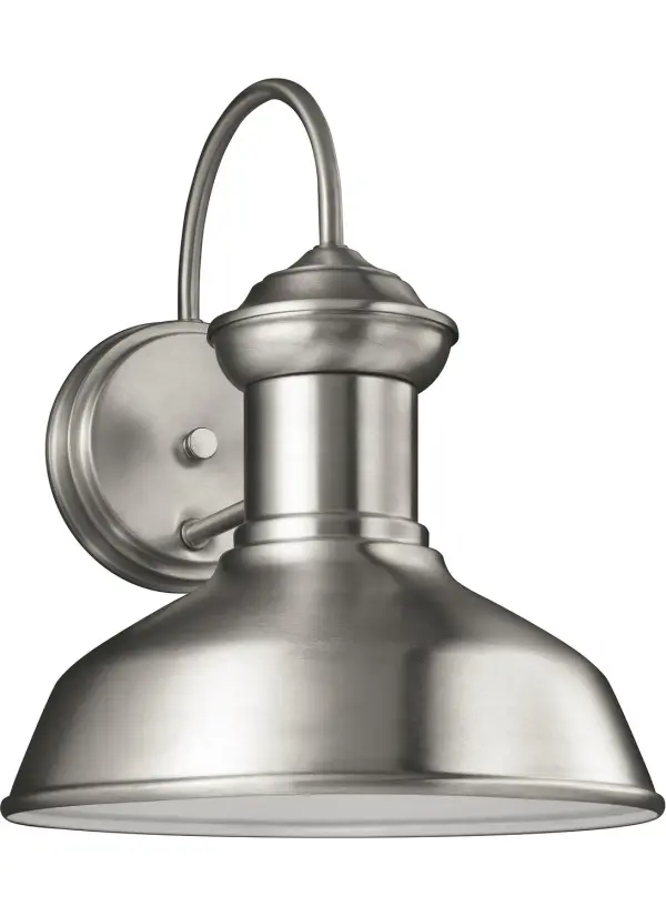 Fredricksburg One Light Outdoor Wall Lantern in Satin Aluminum