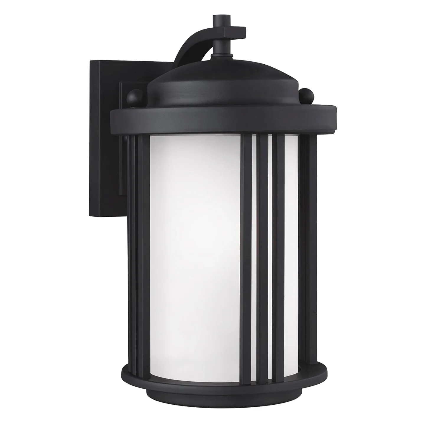 Crowell One Light Outdoor Wall Lantern in Black