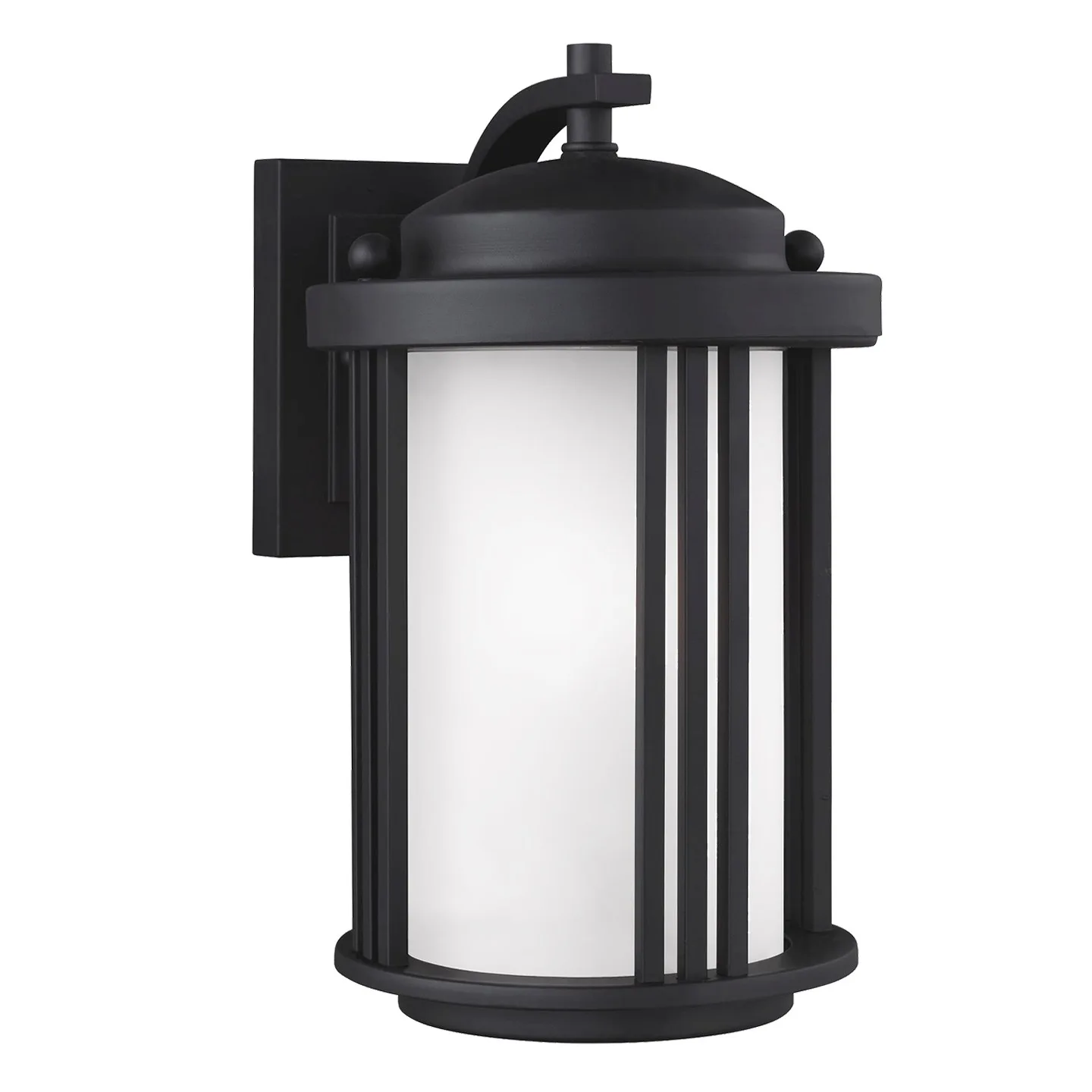 Crowell One Light Outdoor Wall Lantern in Black