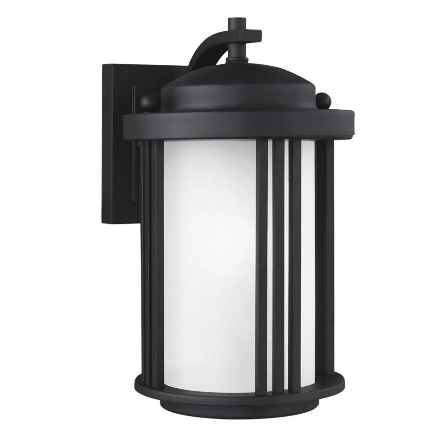 Crowell One Light Outdoor Wall Lantern in Black