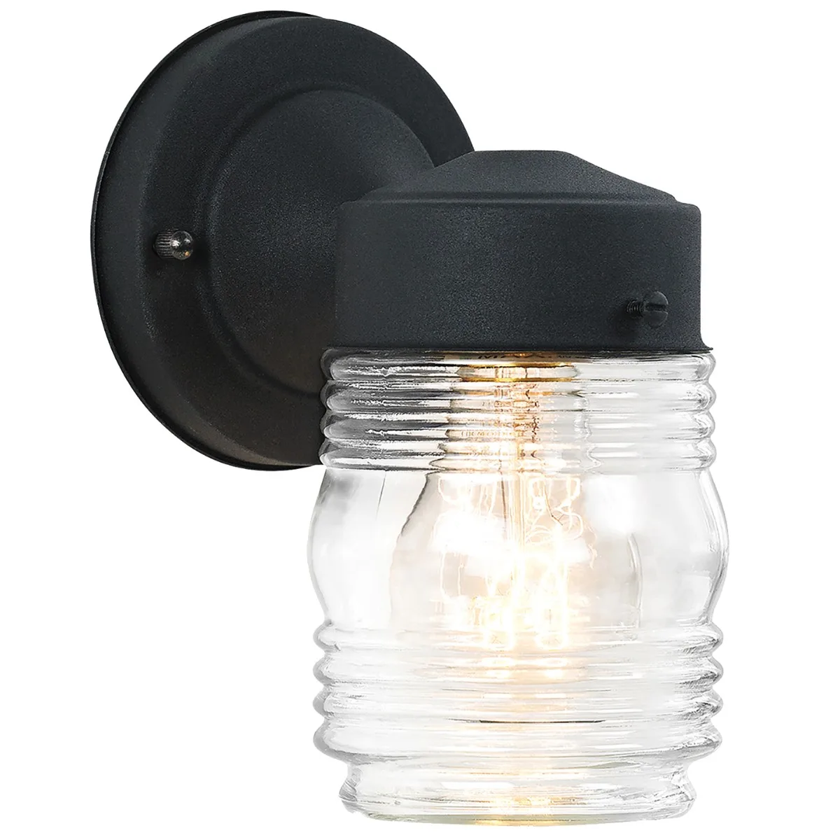 Outdoor Wall One Light Lantern in Black