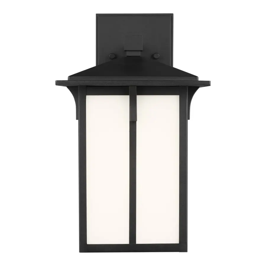 Tomek One Light Outdoor Wall Lantern in Black
