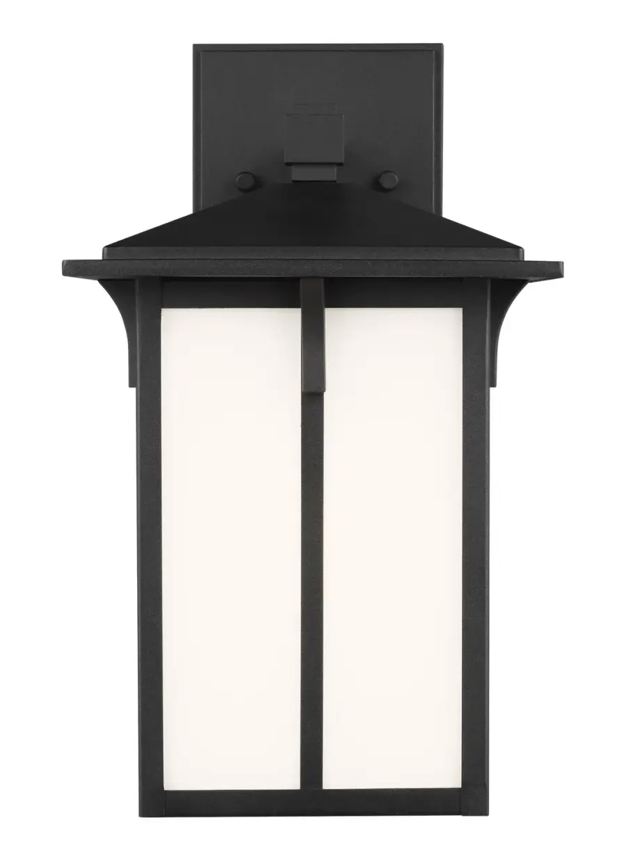 Tomek One Light Outdoor Wall Lantern in Black