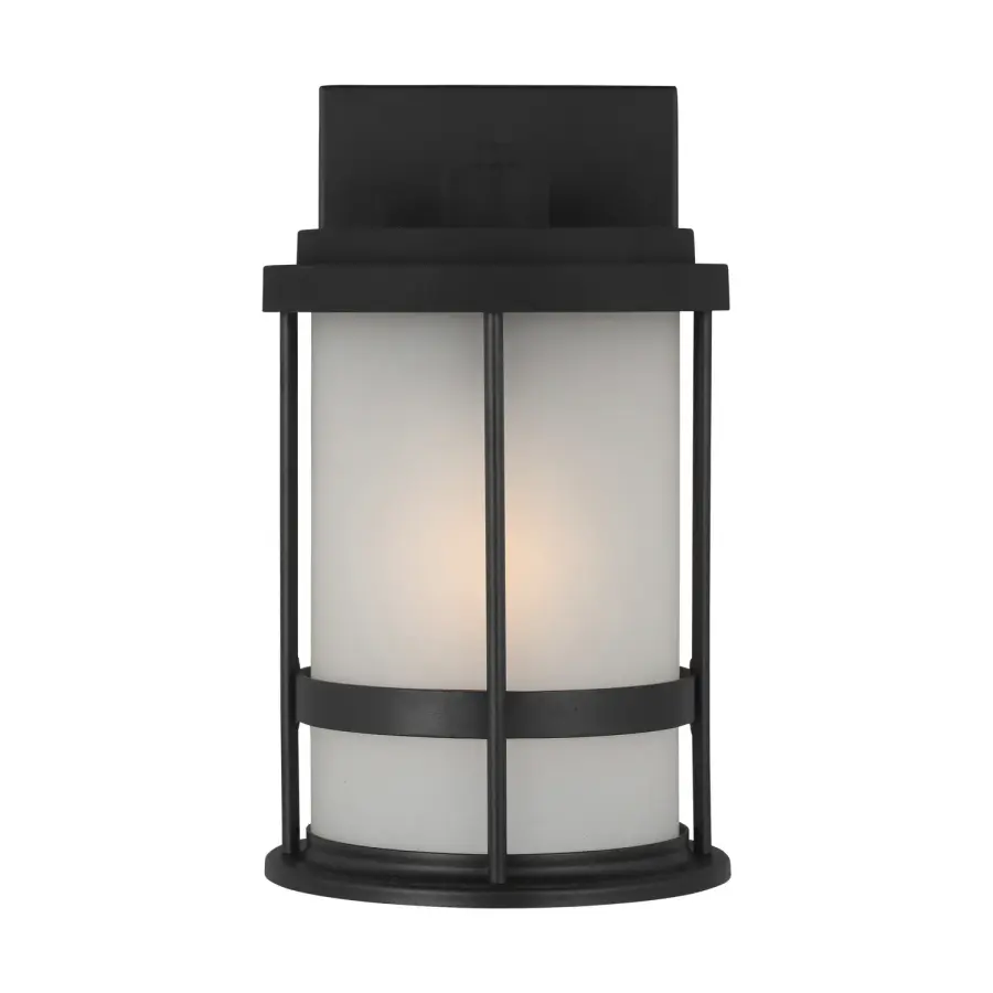 Wilburn One Light Outdoor Wall Lantern in Black
