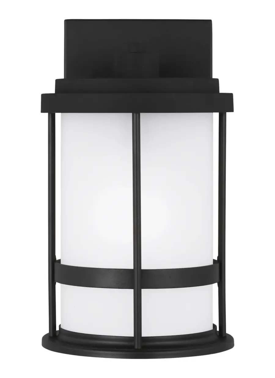 Wilburn One Light Outdoor Wall Lantern in Black