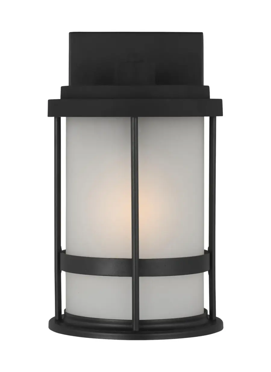 Wilburn One Light Outdoor Wall Lantern in Black