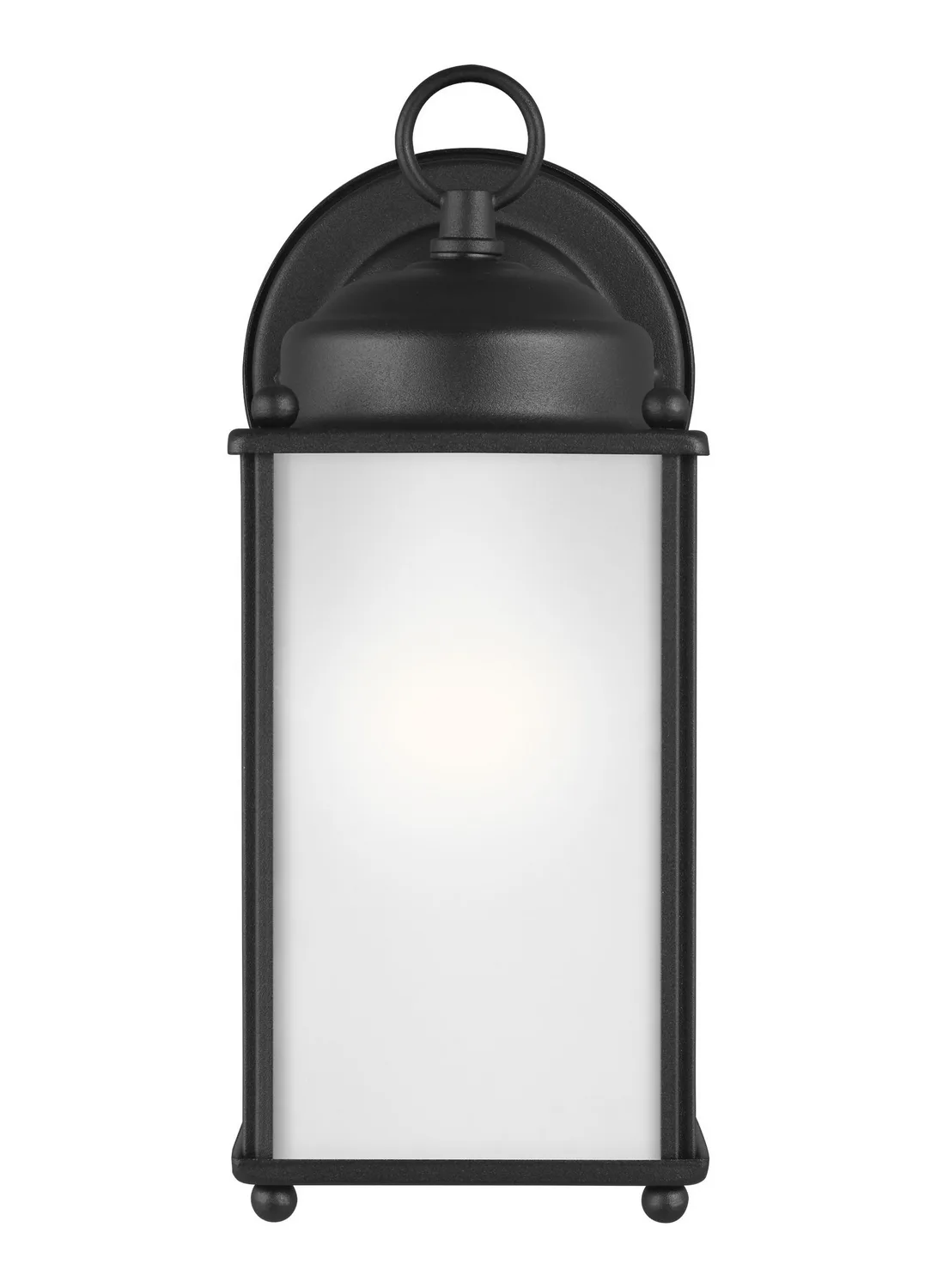 New Castle One Light Outdoor Wall Lantern in Black