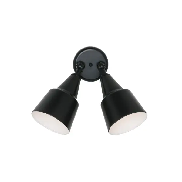 Two Light Outdoor Flood Light in Black