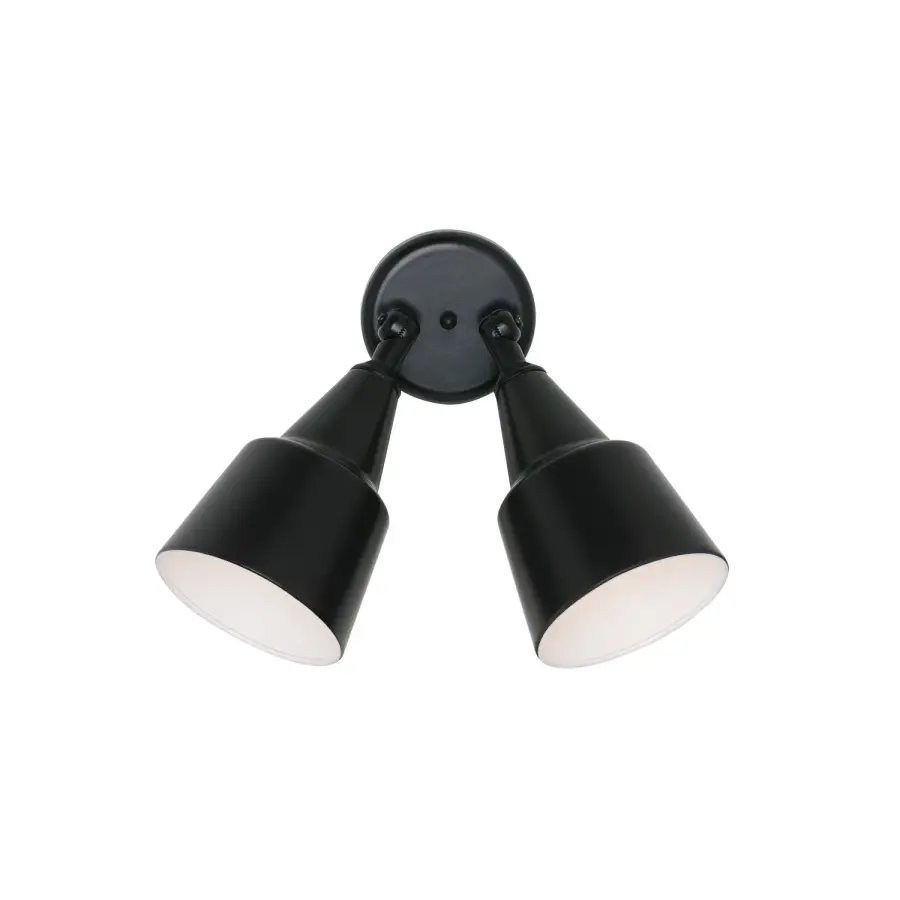Two Light Outdoor Flood Light in Black
