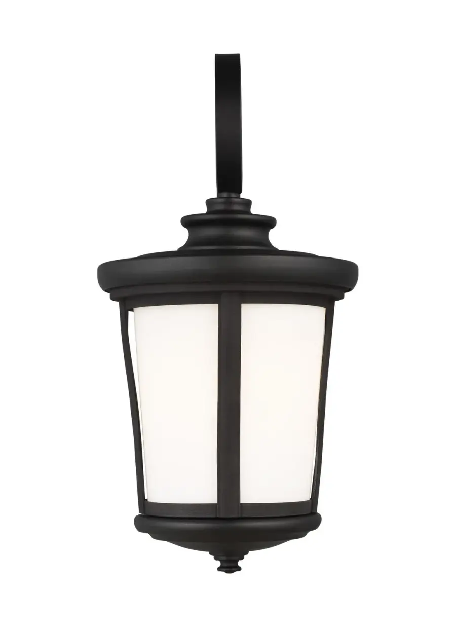 Eddington One Light Outdoor Wall Lantern in Black