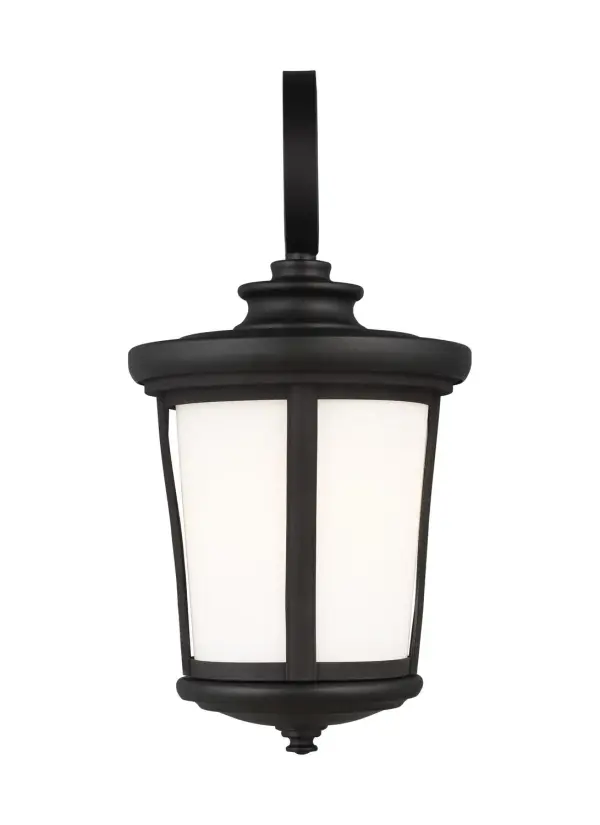 The Eddington wall lantern combines classic lantern styling with modern LED efficiency. Its compact 8-inch width and wet rating make it ideal for tight outdoor spaces requiring reliable illumination.