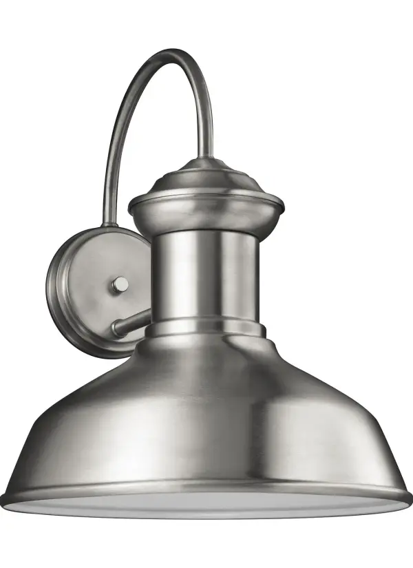 Fredricksburg One Light Outdoor Wall Lantern in Satin Aluminum