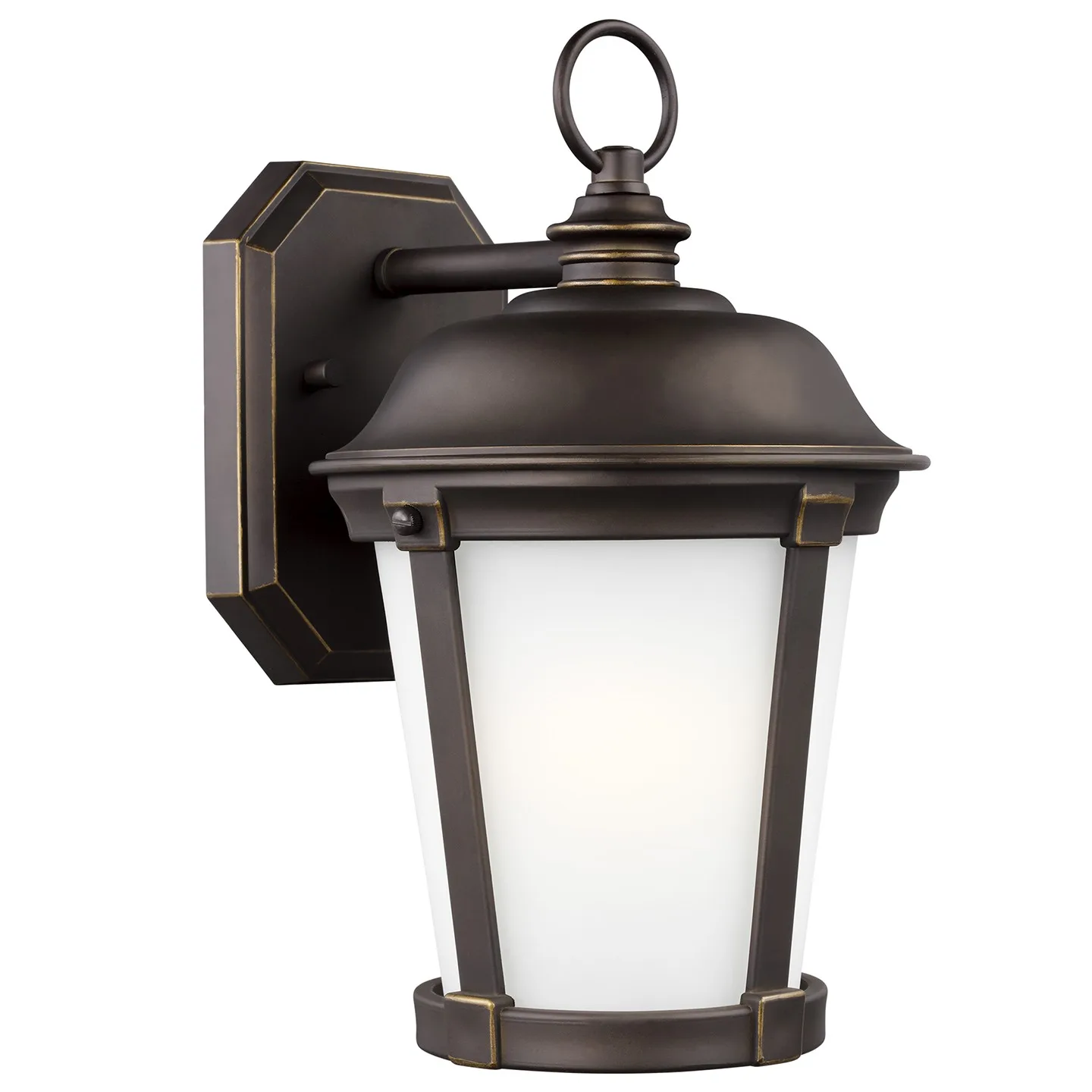 Calder One Light Outdoor Wall Lantern in Antique Bronze