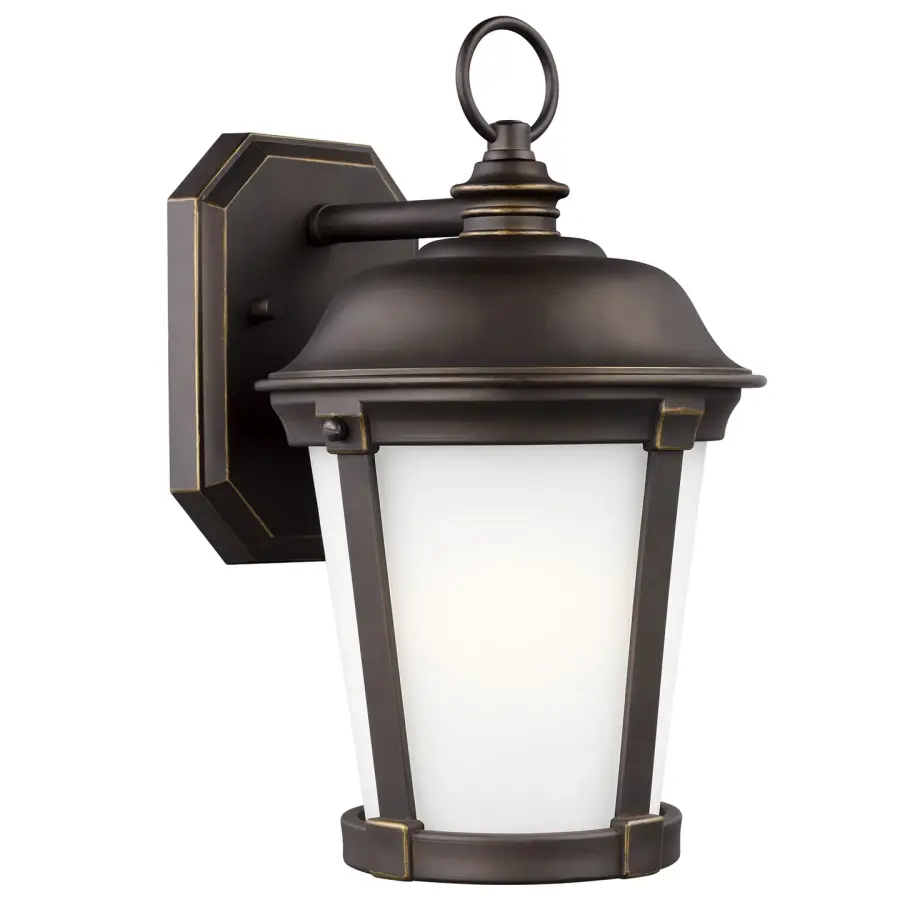 Calder One Light Outdoor Wall Lantern in Antique Bronze