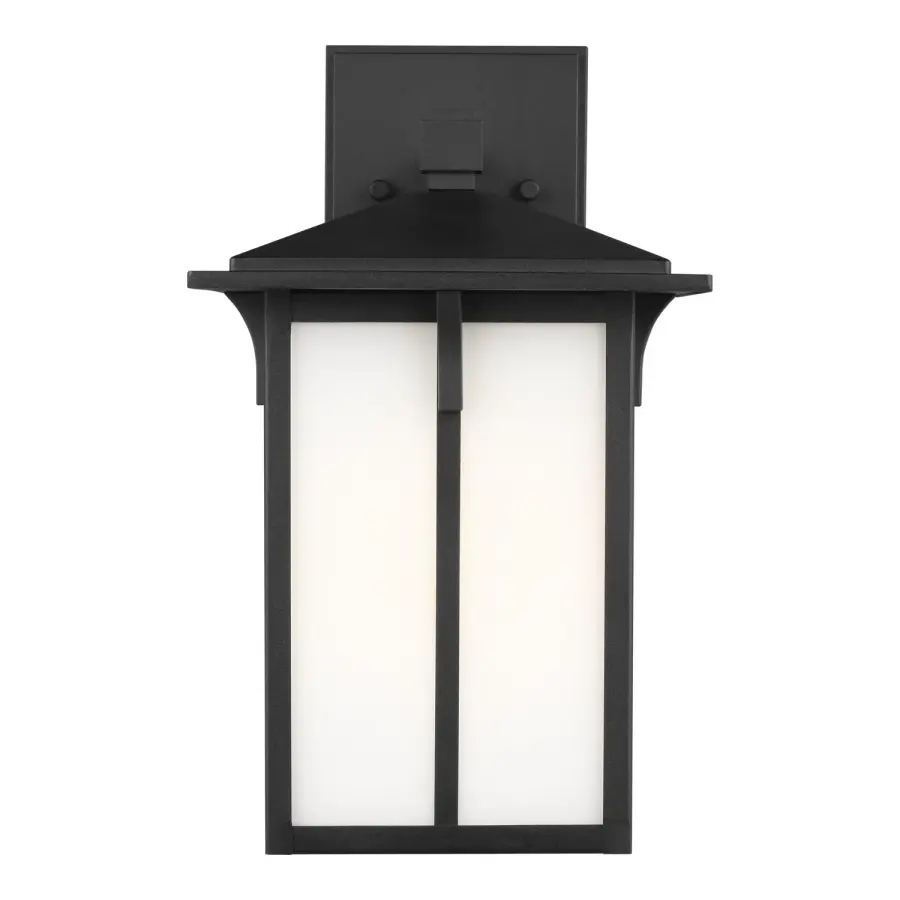 Tomek One Light Outdoor Wall Lantern in Black