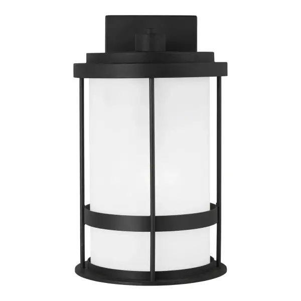 Wilburn One Light Outdoor Wall Lantern in Black
