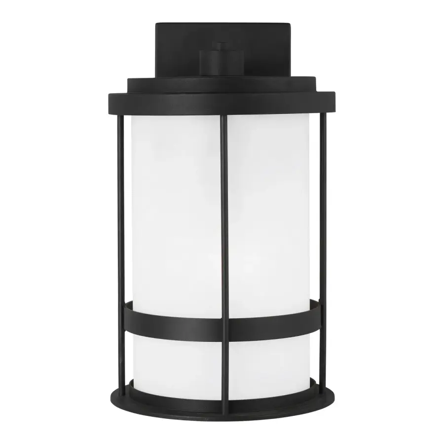 Wilburn One Light Outdoor Wall Lantern in Black