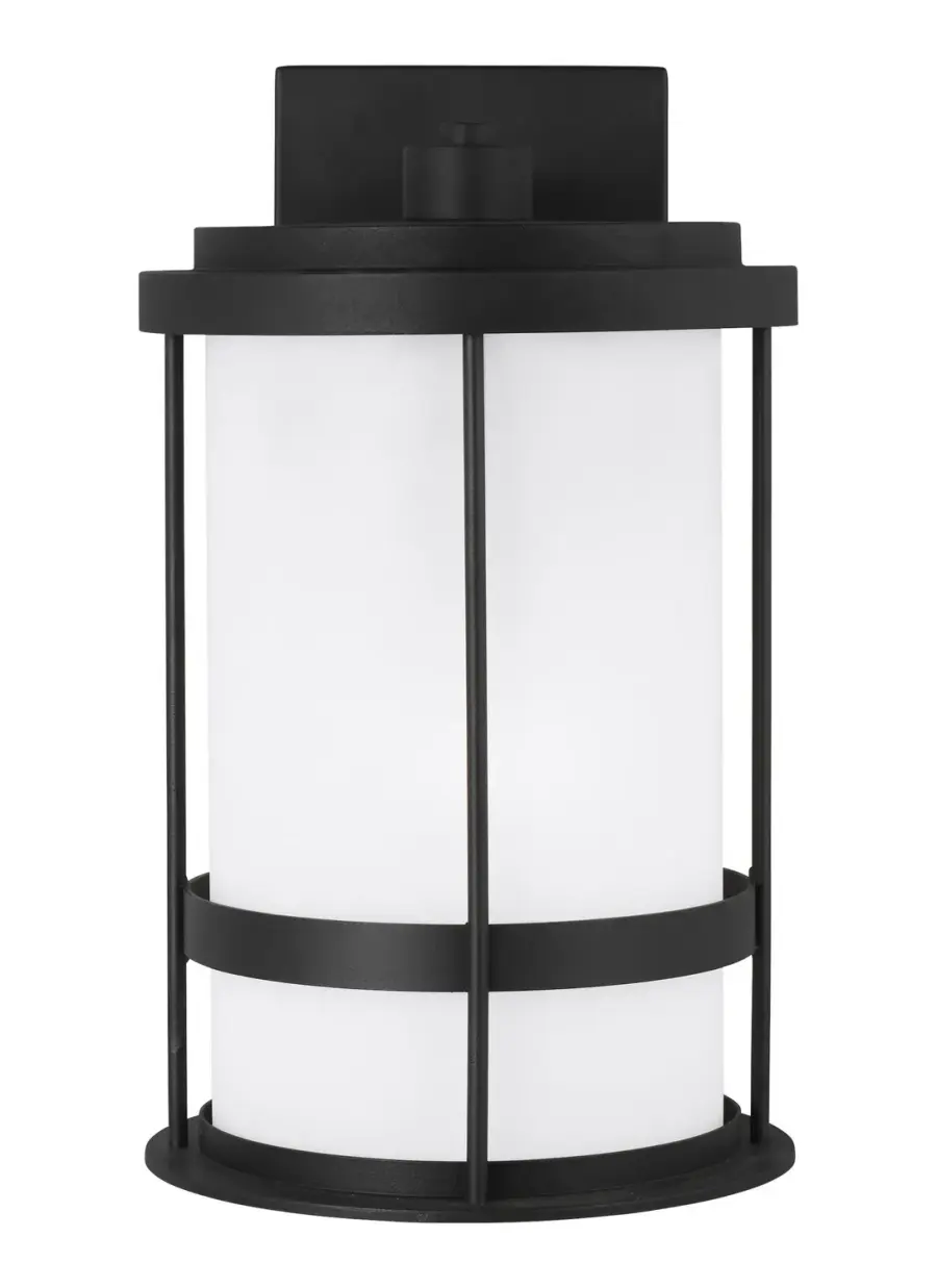 Wilburn One Light Outdoor Wall Lantern in Black