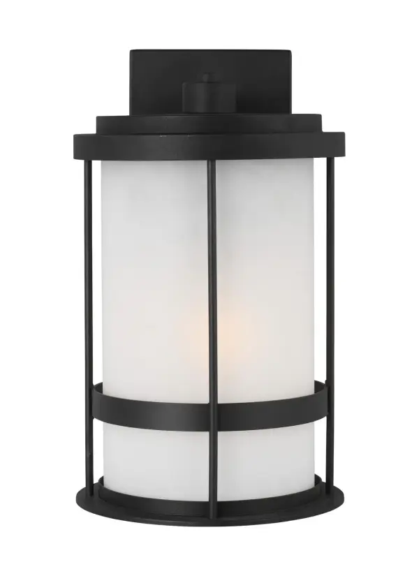 Wilburn One Light Outdoor Wall Lantern in Black