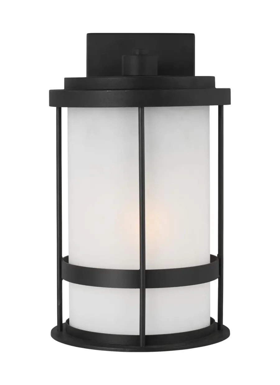 Wilburn One Light Outdoor Wall Lantern in Black